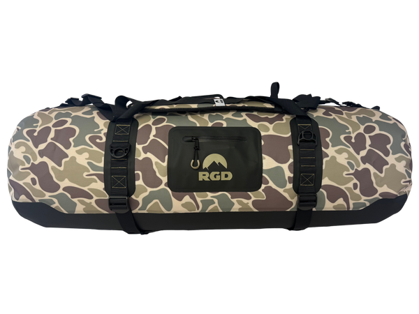 120L Extra Large Vintage Camo RGD Fully Submersible Waterproof Duffel Bag