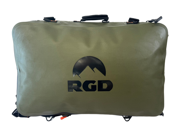 70 liter fully waterproof submersible luggage bag with RGD logo