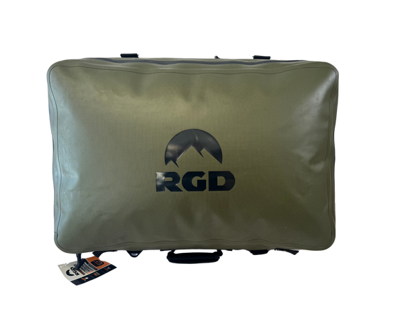 40 liter fully waterproof submersible luggage bag top with RGD logo