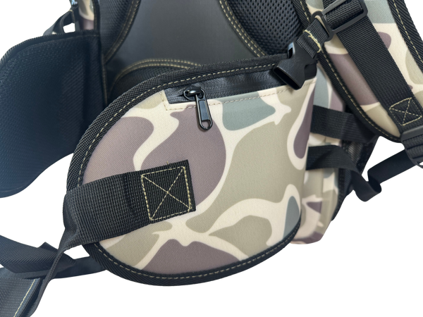Waist Strap with Pocket Vintage Camo Fully Waterproof TPU Backpack