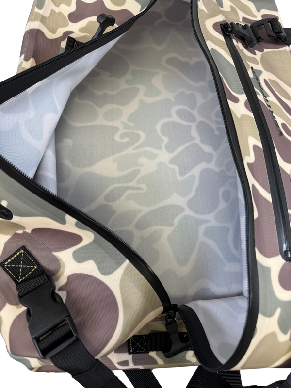Interior of Vintage Camo Fully Waterproof TPU Backpack