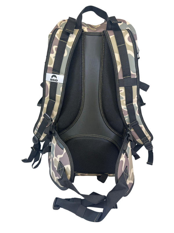 Back Padding Waist Strap Vintage Camo Fully Waterproof TPU Backpack