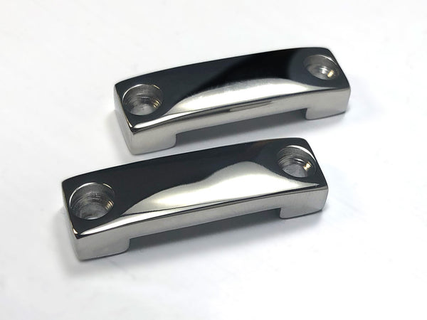 RUGID Low Profile Footman's Loop Heavy-Duty Deluxe Stainless Steel  - One Pair (2 loops)  Tie Down for Coolers, Kayaks, Boats