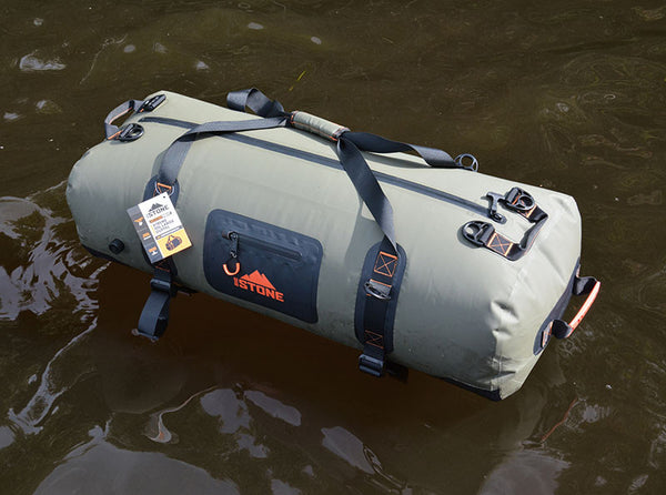 90 Liter Fully Waterproof Duffel Floating in the Water