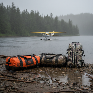 RUGID bags waiting in the wet.