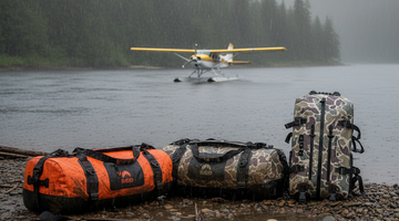 RUGID bags waiting in the wet.