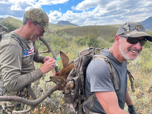 Buddies elk hunting