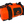 Load image into Gallery viewer, Orange fully waterproof duffel bag with black straps and RGD logo
