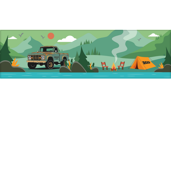 RGD enamel camp cup graphic display panorama