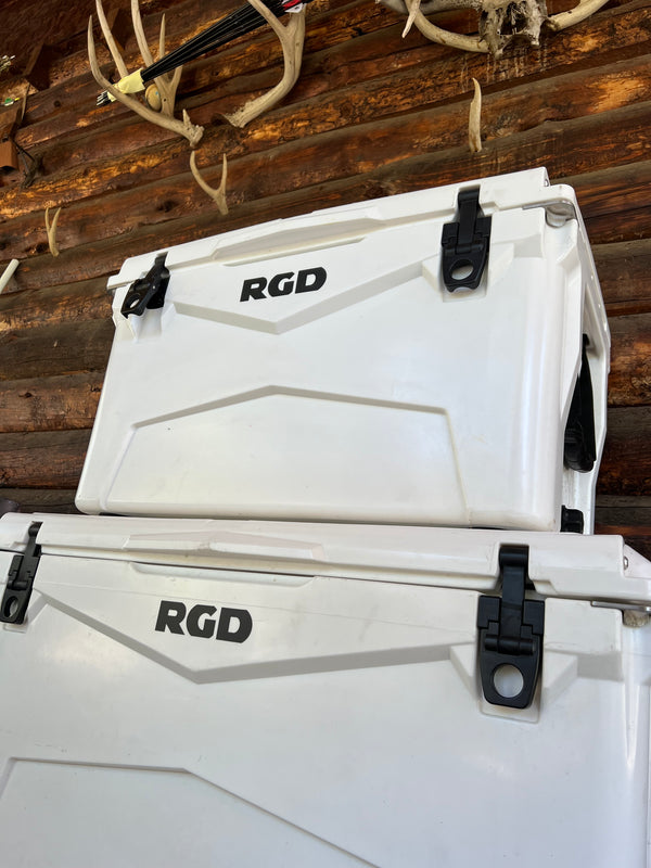 Rotomolded cam latch style coolers
