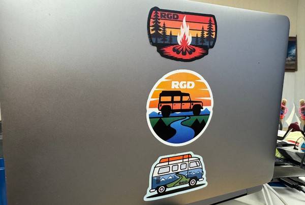 Vinyl Decals - VW Camper Bus, Campfire, Land Rover Defender 110 - RGD
