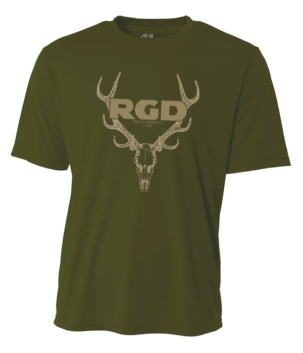 RGD European Elk Mount Skull Tee Military Green