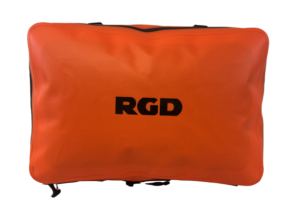 Fully Waterproof High Vis Orange Luggage Bag Top View