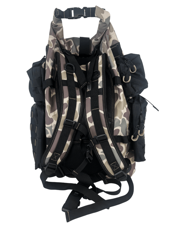 22 litre hiking camo backpack Waterproof Roll Top Bug Out Tactical Survival Backpack