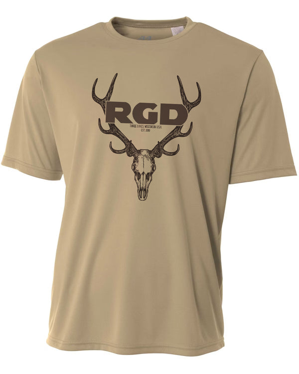 RGD European Elk Mount Skull Tee Sand