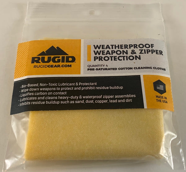 RUGID Gun Cleaning & Zipper Maintenance Cloths - Non-Toxic