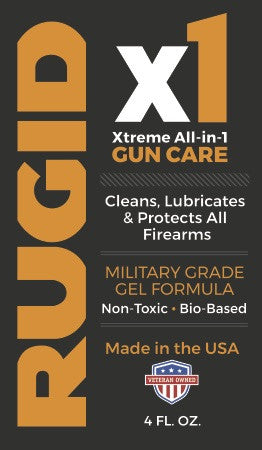 RUGID X1 Gel - Cleans, Lubricates and Protects handguns, rifles and shotguns