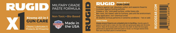 RUGID X1 Paste - Cleans, Lubricates and Protects handguns, rifles and shotguns