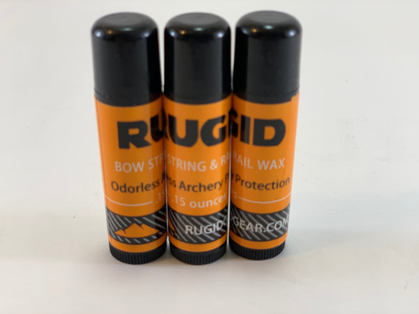 RUGID Bow String Wax and Crossbow Rail Lubricant - 3 Pack String Wax