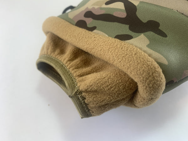 Fleece Lined Inner Elastic Cuff Camo Neoprene Hand Warmer Muff Waterproof Windproof