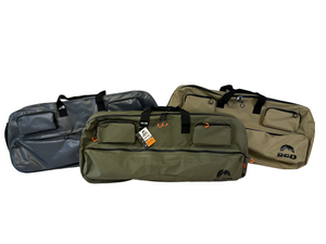 RUGID RGD Waterproof floating bow cases in grey, green and tan